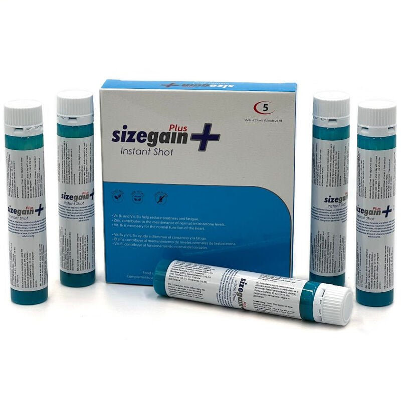 500 COSMETICS - SIZEGAIN PLUS INSTANT SHOT MALE ENERGIZER 5 UNITS - Jouez Plaisir