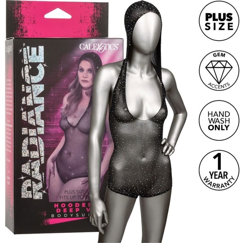 CALEXOTICS - RADIANCE BODY CAPUCHE EN V PROFOND GRANDE TAILLE - Jouez Plaisir