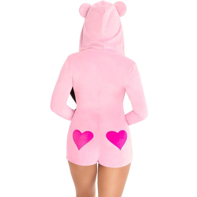 LEG AVENUE - BODY VELOURS OURS EN TEDDY ROSE M - Jouez Plaisir