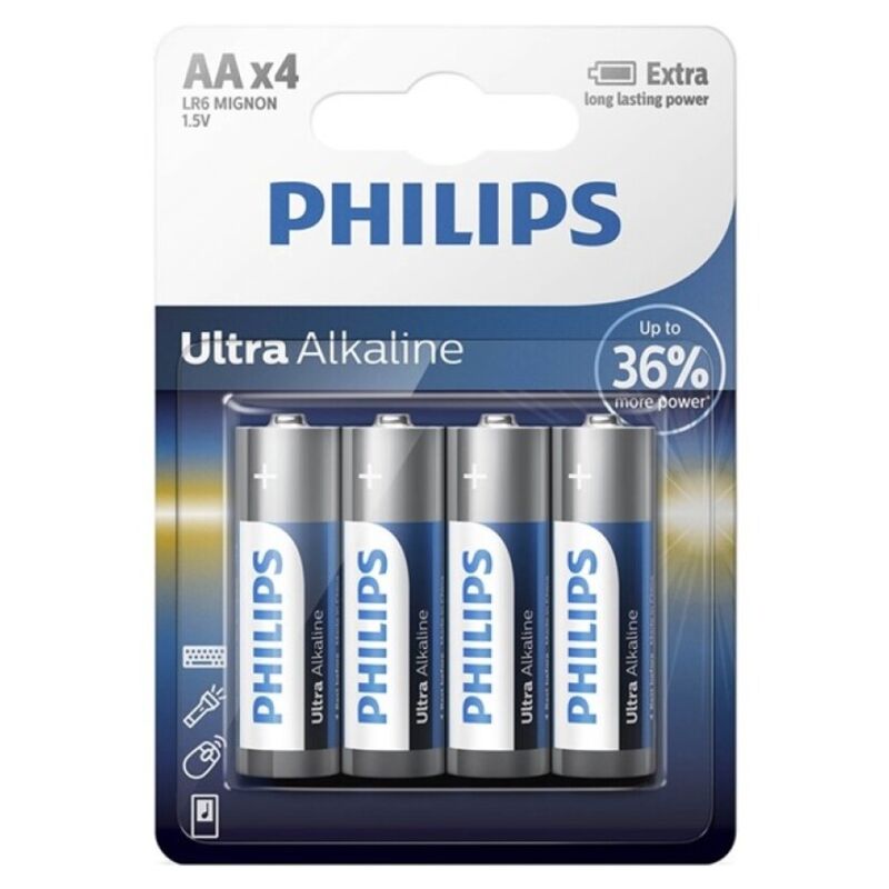 PHILIPS - PILE ULTRA ALCALINE AA LR6 4 UNITÉ - Jouez Plaisir