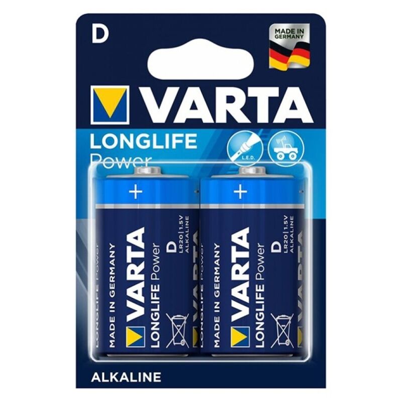 VARTA - LONGLIFE POWER PILE ALCALINE D LR20 2 UNITÉ - Jouez Plaisir