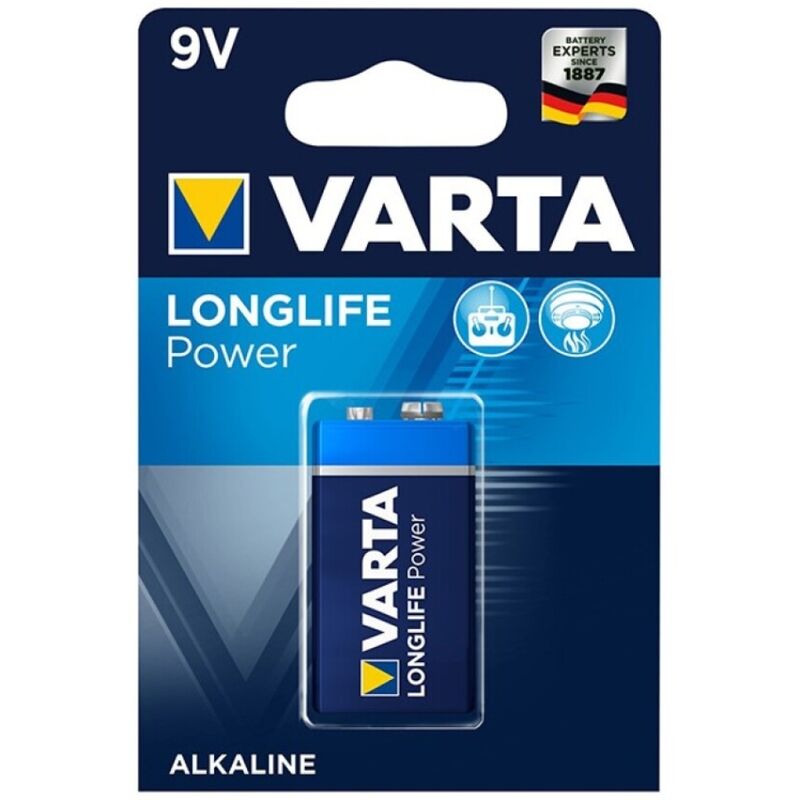VARTA - PILE ALCALINE LONGLIFE POWER 9V LR61 1 UNITÉ - Jouez Plaisir