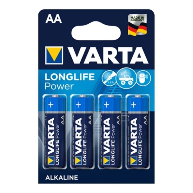 VARTA - PILE ALCALINE LONGLIFE POWER AA LR6 4 UNITÉ - Jouez Plaisir