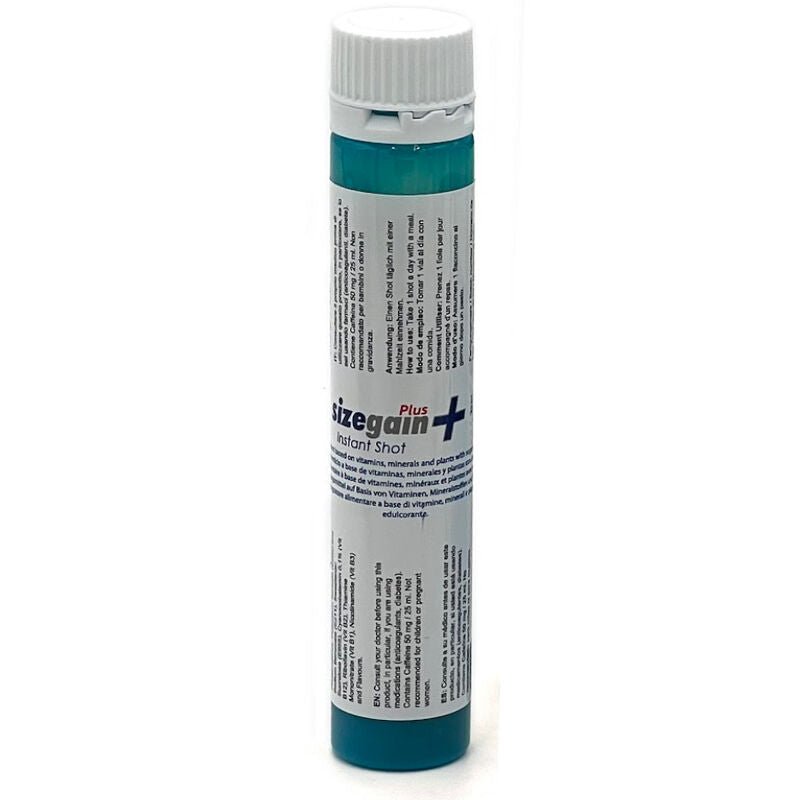 500 COSMETICS - SIZEGAIN PLUS INSTANT SHOT MALE ENERGIZER 5 UNITS - Jouez Plaisir