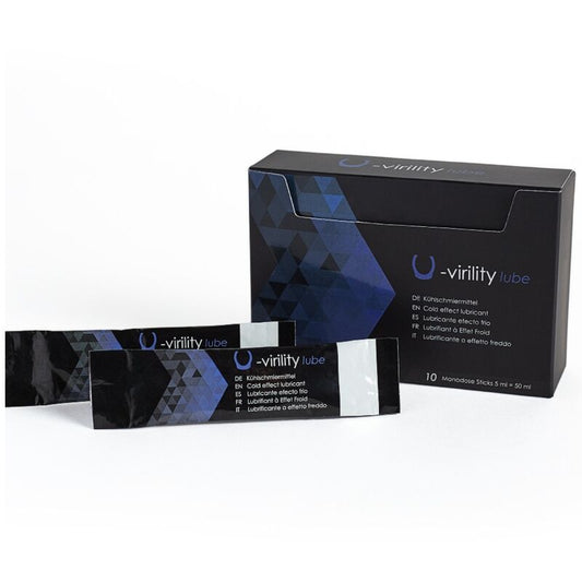 500 COSMETICS - U - VIRILITY LUBE LUBRIFIANT EFFET FROID 10 X 5 ML - Jouez Plaisir