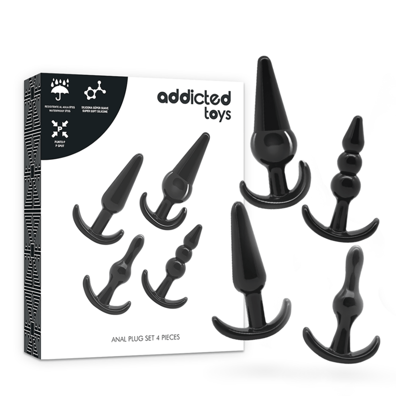 ADDICTED TOYS - ENSEMBLE 4 BOUCHONS ANAL - Jouez Plaisir