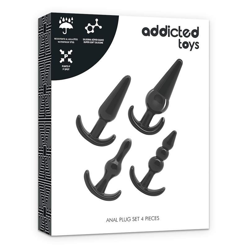 ADDICTED TOYS - ENSEMBLE 4 BOUCHONS ANAL - Jouez Plaisir
