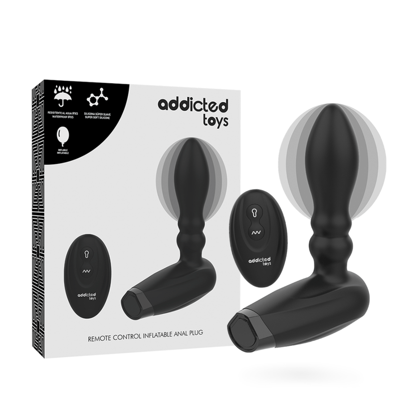 ADDICTED TOYS - PRISE GONFLABLE TÉLÉCOMMANDE - 10 MODES DE VIBRATION - Jouez Plaisir