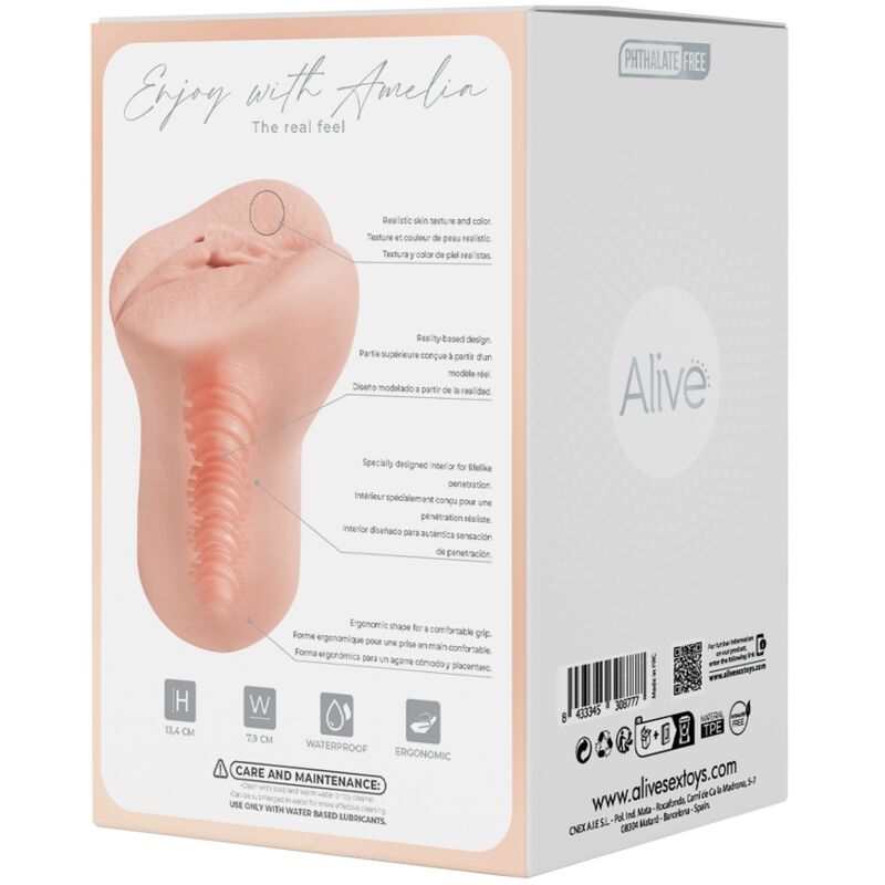 ALIVE - MASTURBADEUR MASCULIN FLEX VAGINAL TAILLE M - Jouez Plaisir