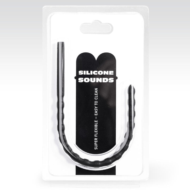 ALL BLACK - SONDE URÉTRALE EN SILICONE 6/8 MM - Jouez Plaisir