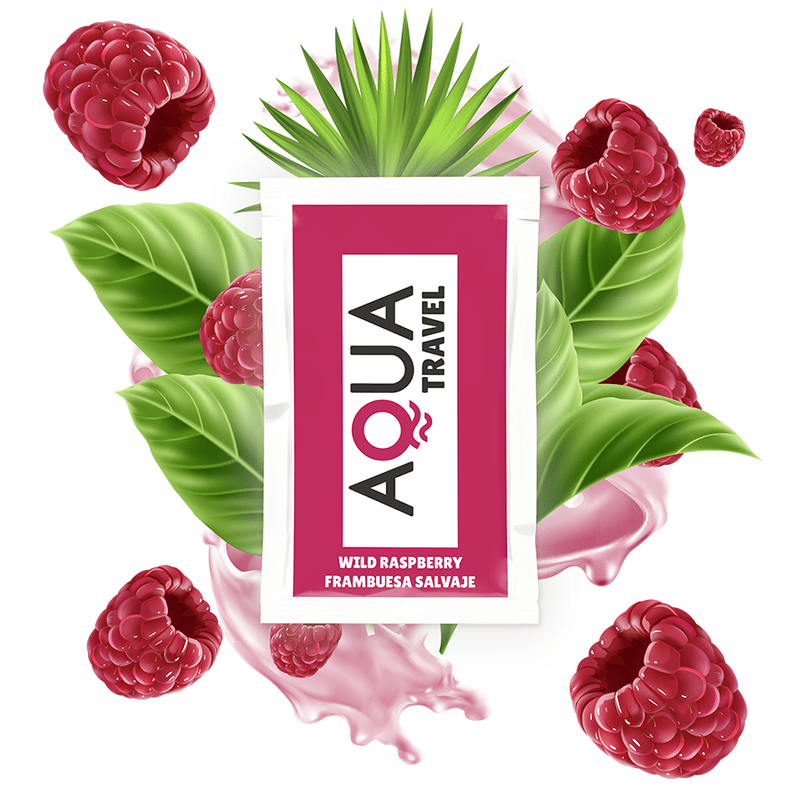 AQUA TRAVEL - LUBRIFIANT À BASE D'EAU SAVEUR FRAMBOISE SAUVAGE 6 ML - Jouez Plaisir