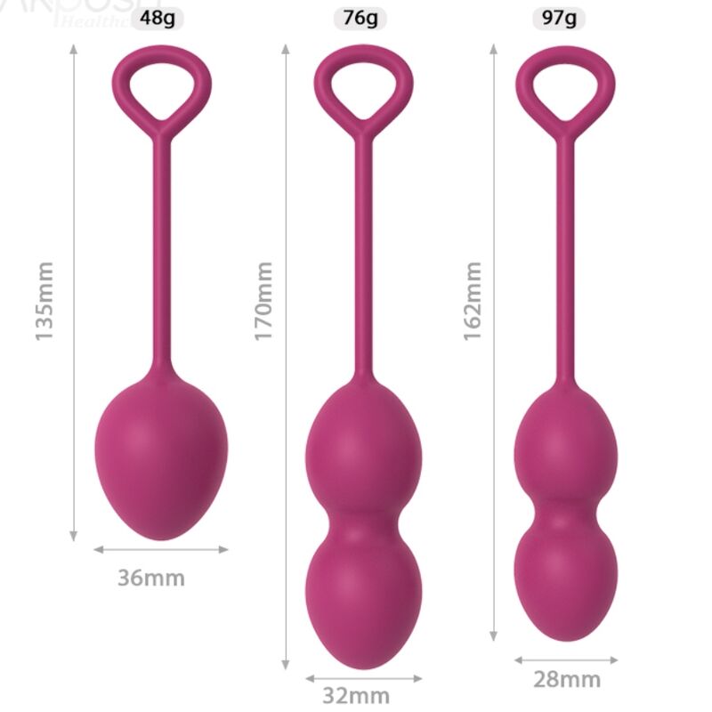ARMONY - ANABIOSIS HALTÈRE VAGINALE 3 NIVEAUX BOURGOGNE - Jouez Plaisir