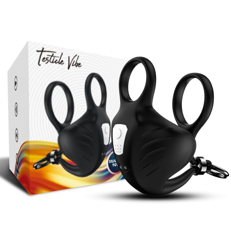 ARMONY - ANNEAU VIBRATEUR MANTA SCROTUM TÉLÉCOMMANDE NOIR - Jouez Plaisir