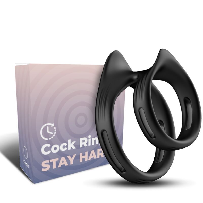 ARMONY - BAGUE DOUBLE ÉLASTIQUE DUALRING NOIR - Jouez Plaisir