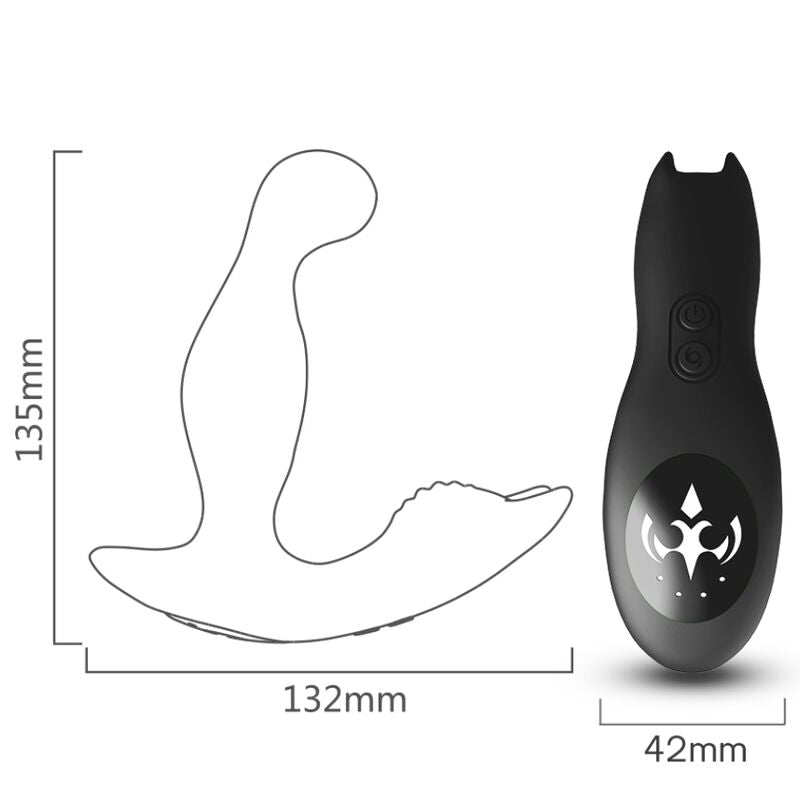 ARMONY - BAT KING VIBRATEUR ANAL PROSTATE ROTATEUR TÉLÉCOMMANDE NOIR - Jouez Plaisir