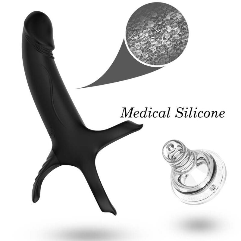 ARMONY - GODE AVEC ANNEAU ET VIBRATEUR NOIR - Jouez Plaisir