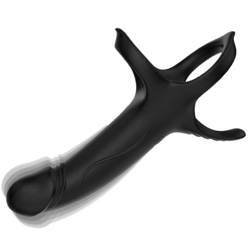 ARMONY - GODE AVEC ANNEAU ET VIBRATEUR NOIR - Jouez Plaisir