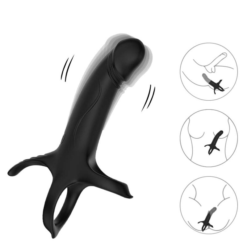 ARMONY - GODE AVEC ANNEAU ET VIBRATEUR TÉLÉCOMMANDE NOIR - Jouez Plaisir