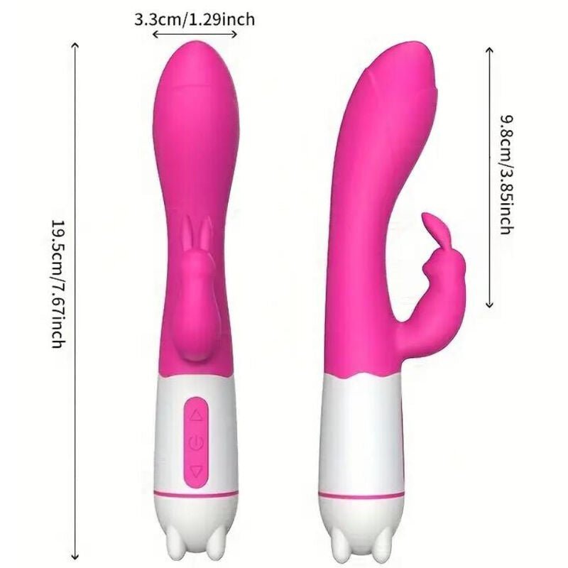 ARMONY - HAPPY VIBRATEUR & STIMULATEUR DE LAPIN FUCHSIA - Jouez Plaisir