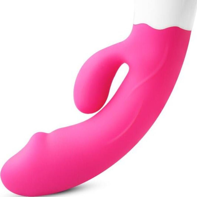 ARMONY - HAPPY VIBRATEUR & STIMULATEUR RECHARGEABLE FUCHSIA - Jouez Plaisir