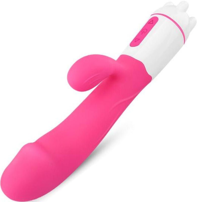 ARMONY - HAPPY VIBRATEUR & STIMULATEUR RECHARGEABLE FUCHSIA - Jouez Plaisir