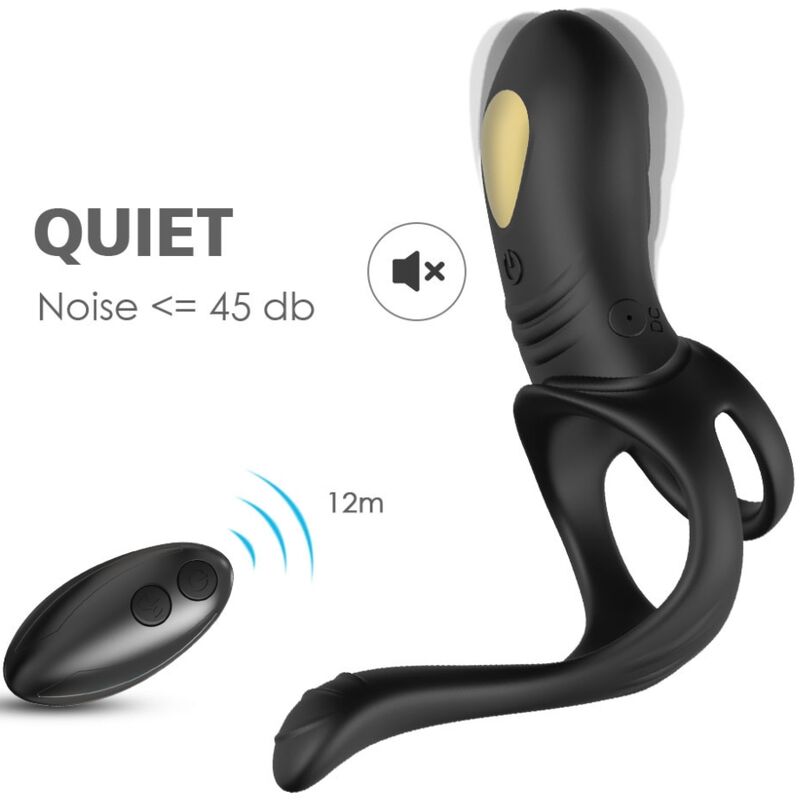 ARMONY - JOY JUMPER RING VIBRATEUR POUR COUPLES & TÉLÉCOMMANDE ANAL PLUG NOIR - Jouez Plaisir