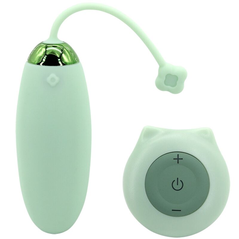 ARMONY - KITTY FUN EGG VIBRATEUR TÉLÉCOMMANDE 10 VIBRATIONS VERT - Jouez Plaisir