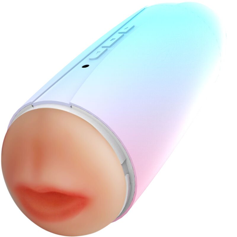ARMONY - MASTURBATEUR VIBRATEUR DOUBLE VAGIN ET BOUCHE ARC - EN - CIEL - Jouez Plaisir