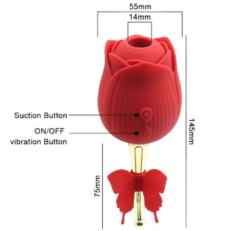 ARMONY - VENTOUSE ROUGE FLEUR PAPILLON - Jouez Plaisir