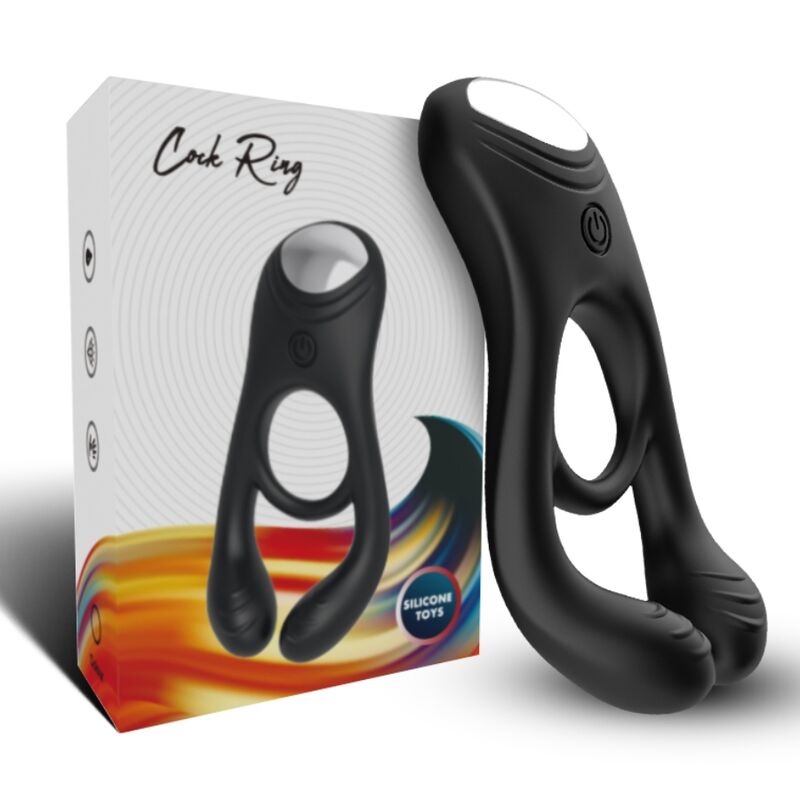 ARMONY - VEYRON DOUBLE VIBRATEUR ANNEAU JOUET POUR COUPLES TÉLÉCOMMANDE NOIR - Jouez Plaisir