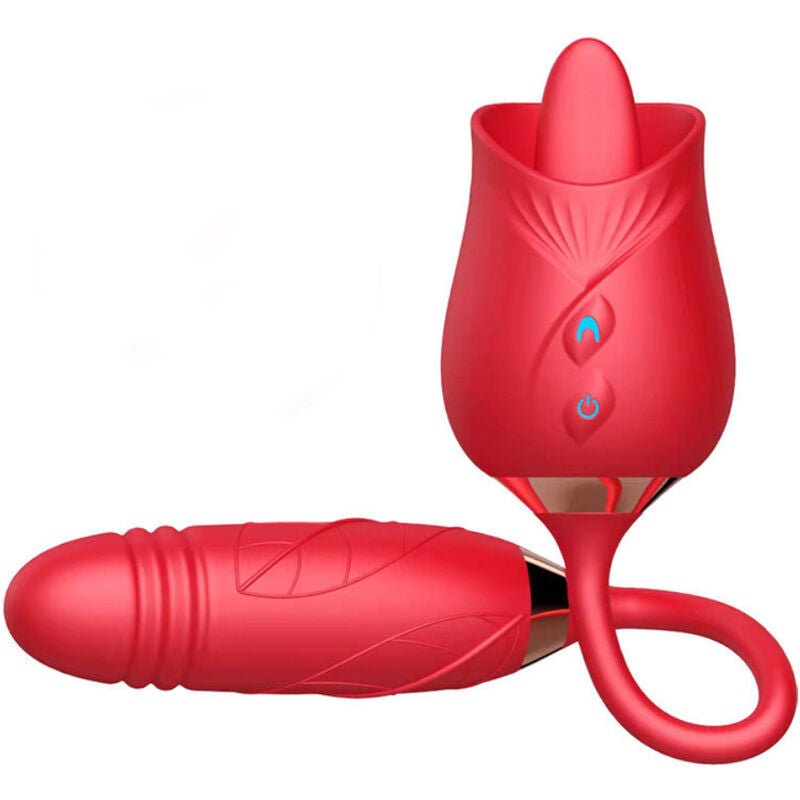 ARMONY - VIBRATEUR DE FLEUR DELIGHT & THUSTING AVEC LANGUE ROUGE - Jouez Plaisir