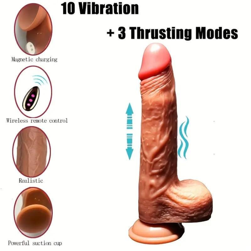 ARMONY - VIBRATEUR GODE RÉALISTE & TÉLÉCOMMANDE 22.5 CM - Jouez Plaisir
