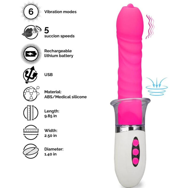 ARMONY - VIBRATEUR LIBERTY & POUSSÉE AVEC LANGUE - Jouez Plaisir