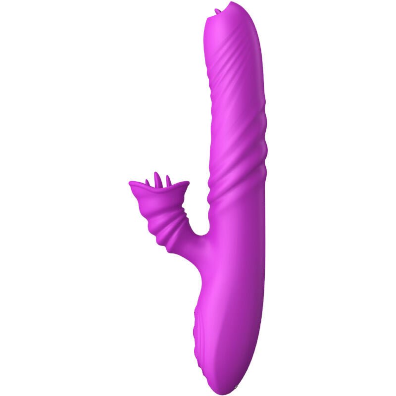 ARMONY - VIBRATEUR MULTIFONCTION ANGELIA DOUBLE LANGUE EFFET CHALEUR VIOLET - Jouez Plaisir