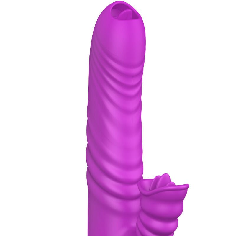 ARMONY - VIBRATEUR MULTIFONCTION ANGELIA DOUBLE LANGUE EFFET CHALEUR VIOLET - Jouez Plaisir