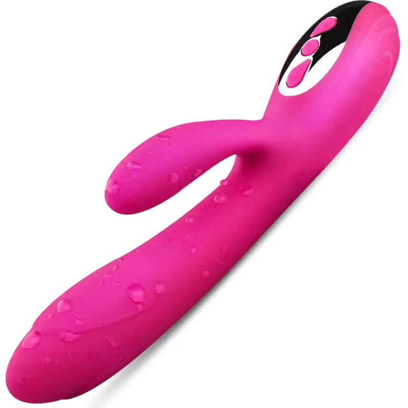 ARMONY - VIBRATEUR & STIMULATEUR FLEXIBLE EFFET CHALEUR FUCHSIA - Jouez Plaisir