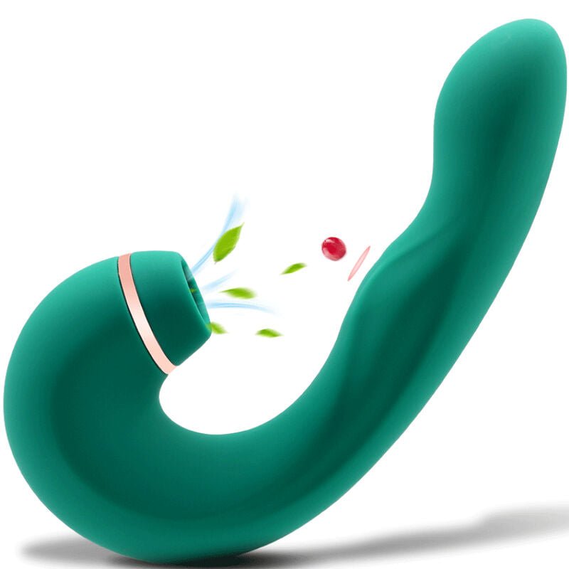 ARMONY - VIBRATEUR & VENTOUSE FLEXIBLE VERT - Jouez Plaisir