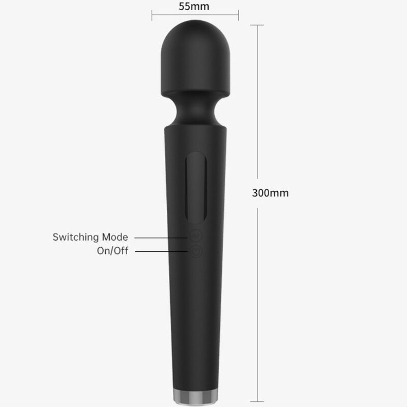 ARMONY - X POWER GRAND MASSAGE & VIBRATEUR 7 VIBRATIONS NOIR - Jouez Plaisir