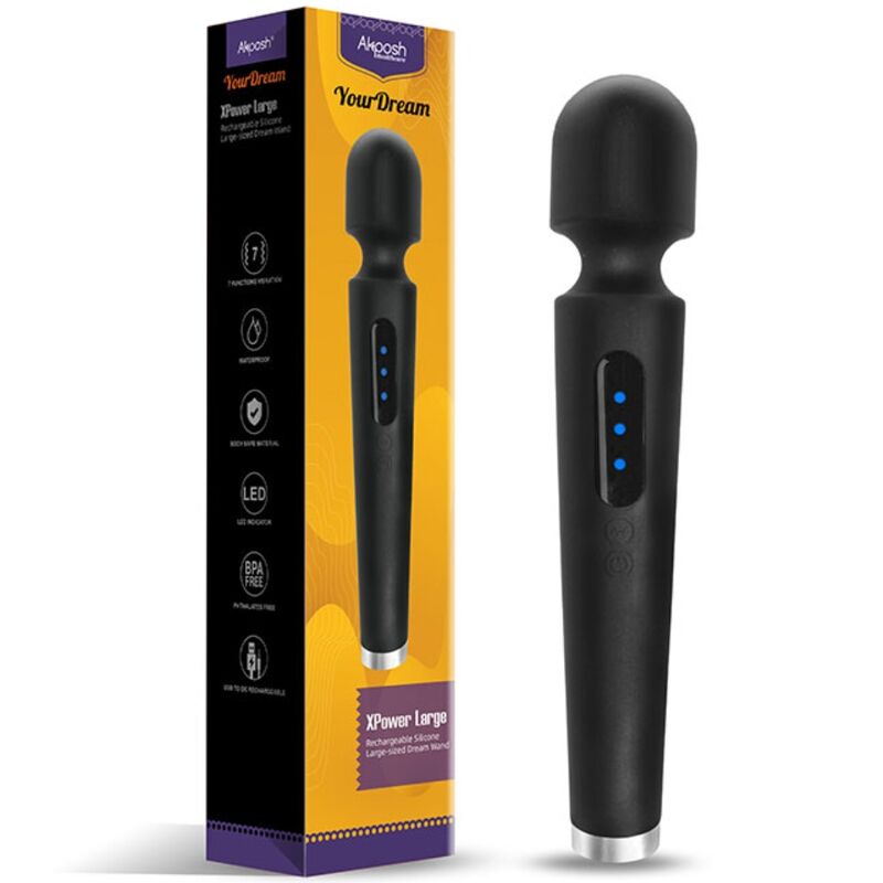 ARMONY - X POWER GRAND MASSAGE & VIBRATEUR 7 VIBRATIONS NOIR - Jouez Plaisir