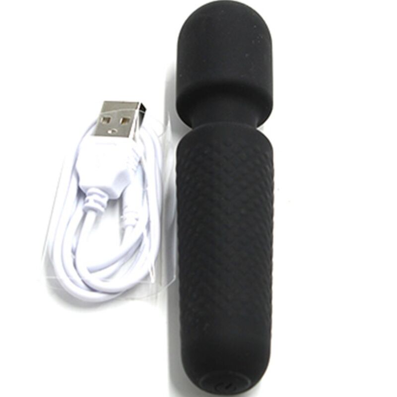 ARMONY - YOUR MAGIC MASSEUR & VIBRATEUR RECHARGEABLE 10 VIBRATIONS BAGUETTE DOTS NOIR - Jouez Plaisir