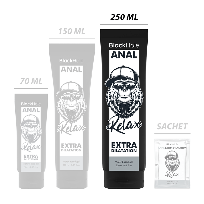 BLACK HOLE - GEL A BASE D''EAU DILATATION ANALE 250 ML - Jouez Plaisir