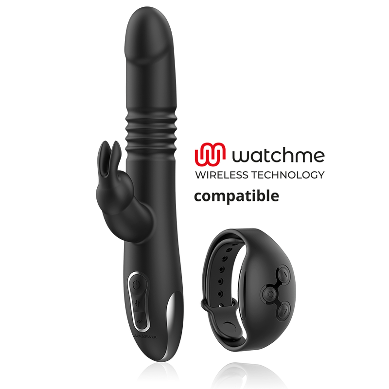 BLACK&SILVER - KENJI STIMULANT VIBE COMPATIBLE AVEC LA TECHNOLOGIE SANS FIL WATCHME - Jouez Plaisir