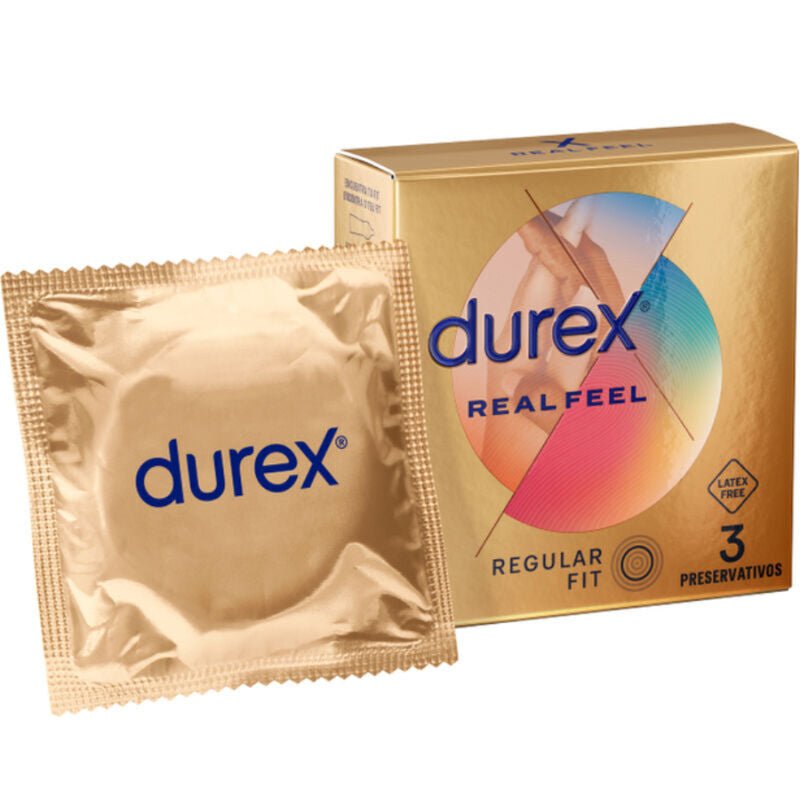 DUREX - PRÉSERVATIFS REAL FEEL 3 UNITÉS - Jouez Plaisir