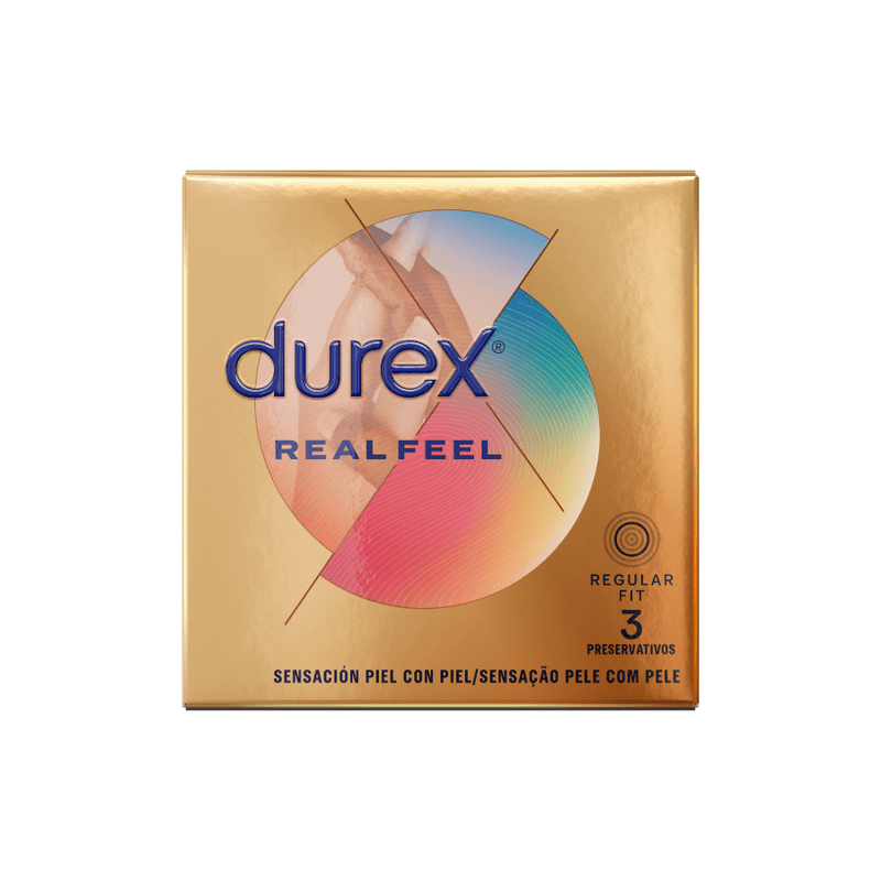 DUREX - PRÉSERVATIFS REAL FEEL 3 UNITÉS - Jouez Plaisir