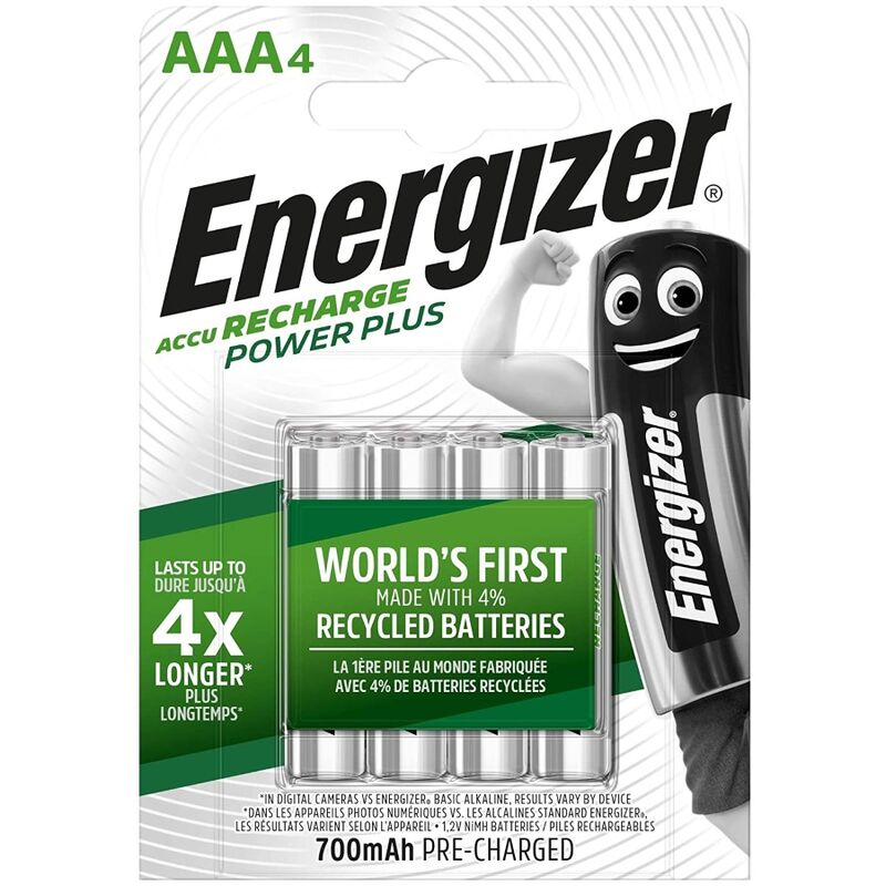 ENERGIZER - PILES RECHARGEABLES AAA4 BLISTER 4 - Jouez Plaisir
