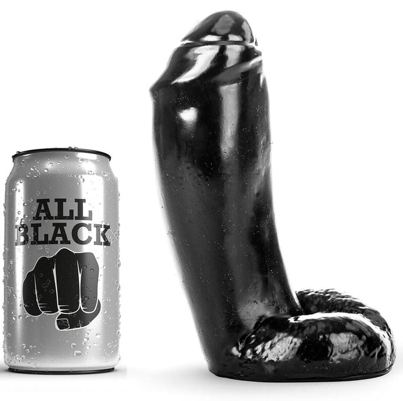 GANZ SCHWARZ - REALISTISCHER DILDO 18 CM
