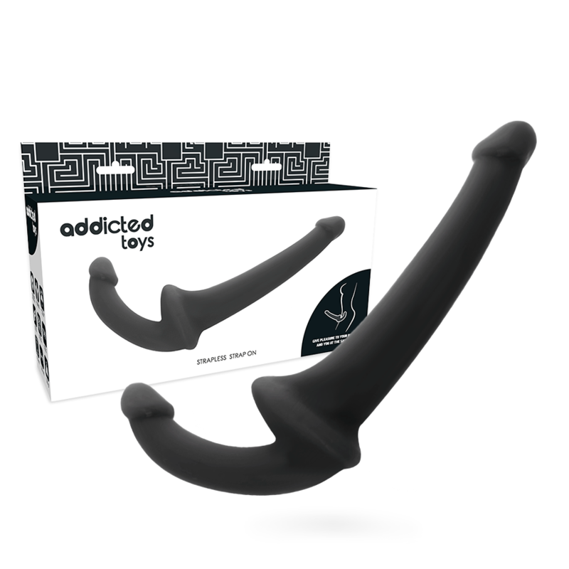 ADDICTED TOYS - SCHWARZER GERADEFREIER DILDO MIT ARN S