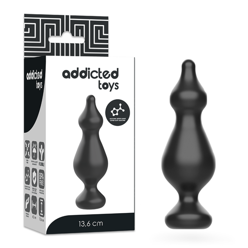 ADDICTED TOYS - ANALSEX-PLUG 13,6 CM SCHWARZ