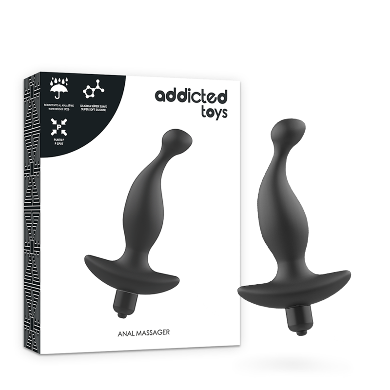 ADDICTED TOYS - ANALMASSAGER MIT SCHWARZER VIBRATION, MODELL 1