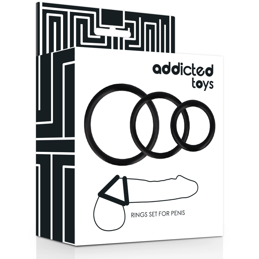 ADDICTED TOYS - SCHWARZES COCKRING-SET